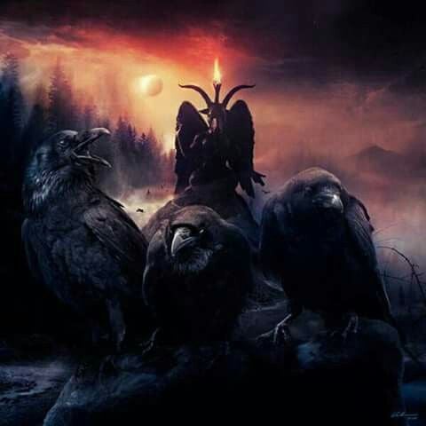 Satan overseen by Ravens