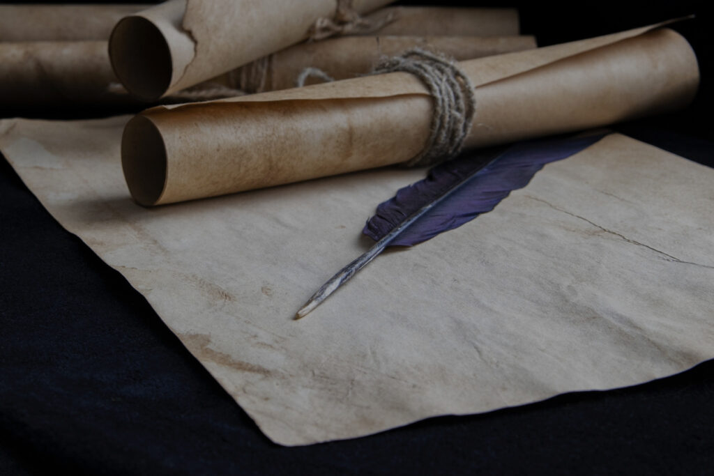 Ancient Scroll with a Quill